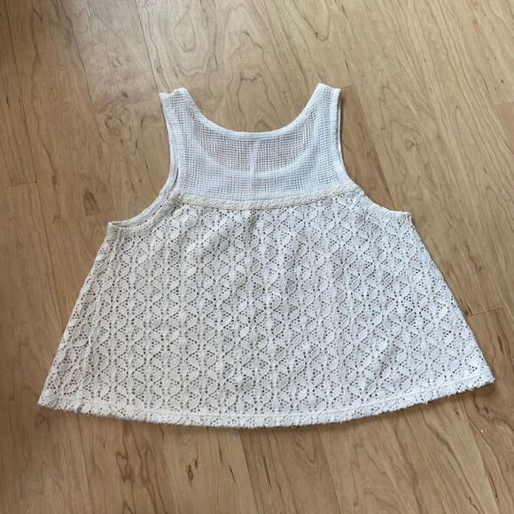 Free People white crochet-like tank - Picture 3 of 3